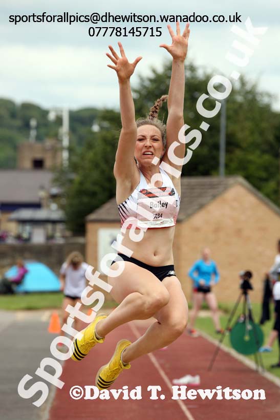 Senior womens long jump, EAP International Combined Events, Hexham Northumberland. Photo: David T. Hewitson/Sports for All Pics